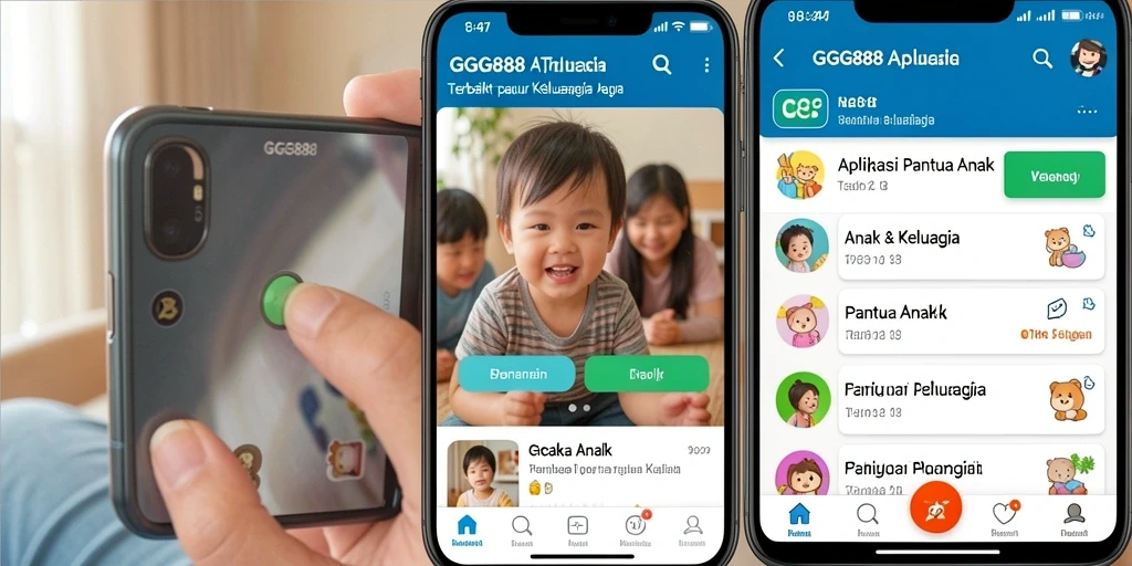 Antarmuka GGG888 yang intuitif untuk memantau anak dengan mudah.
