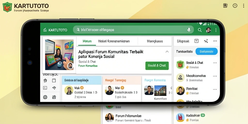 Antarmuka KARTUTOTO menampilkan berbagai topik diskusi komunitas.