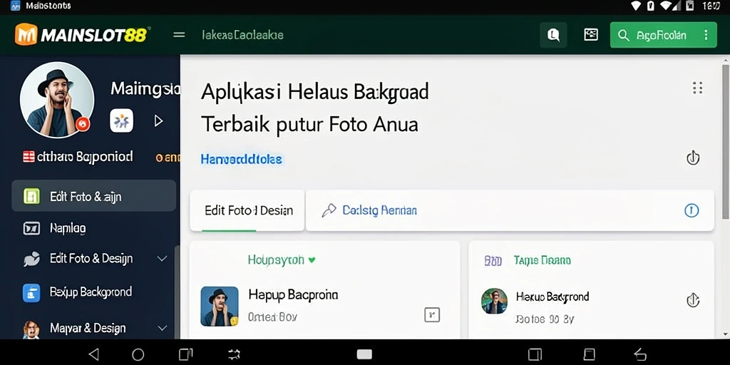 Antarmuka pengguna MAINSLOT88 untuk Hapus Background yang sederhana dan efektif.