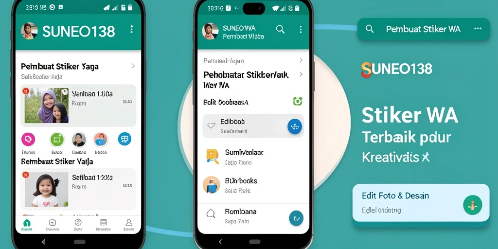 Screenshot SUNEO138 menampilkan antarmuka pengguna yang menarik dan intuitif untuk membuat stiker.