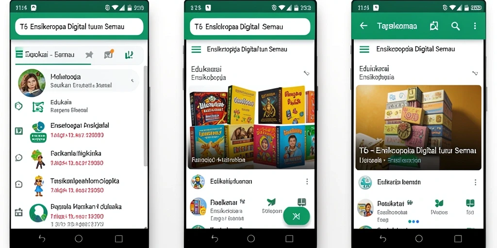 Antarmuka menarik dan informatif dari aplikasi T6.