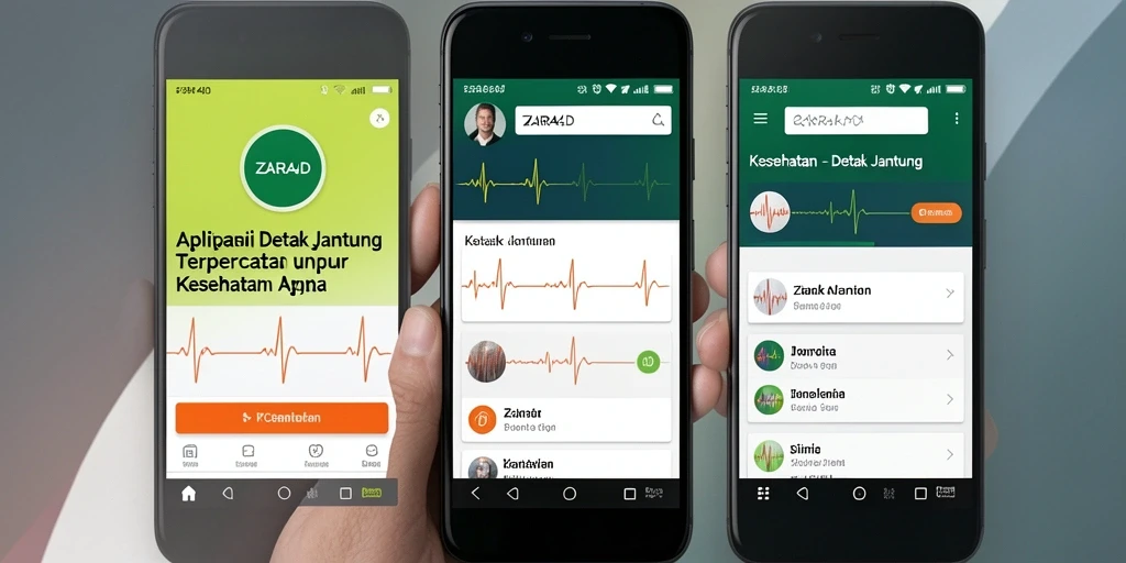 Antarmuka aplikasi ZARA4D yang menampilkan analisis detak jantung secara real-time.